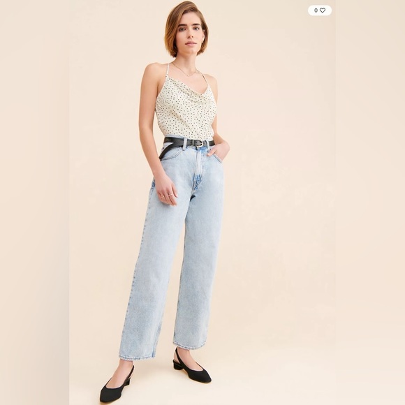 NWT Anthropologie White Tank with Black Polka Dots - Picture 7 of 7